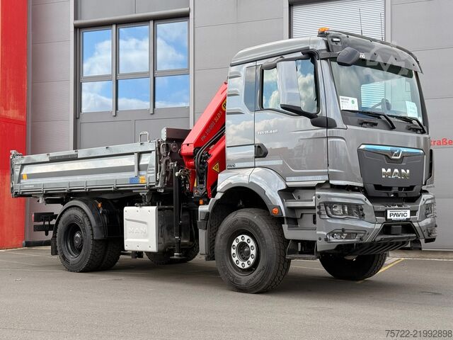 3-sided tipper MAN TGS 18.440 4x2 BL MEILLER Krankipper Palfinger