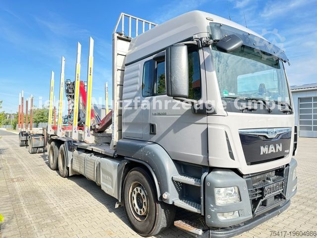 Holztransporter LKW MAN TGS 500 mit Epsilon M120Z96 Ladekran