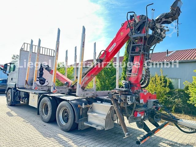 Holztransporter LKW MAN TGS 500 mit Epsilon M120Z96 Ladekran