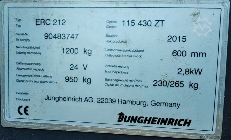 Palettenstapler Jungheinrich ERC 212 scales