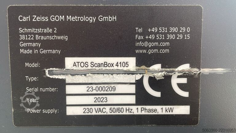 Measuring system Carl Zeiss GOM Metrology GmbH ATOS ScanBox 4105