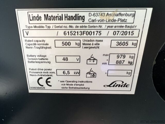 V (5213) - Drahtführung!! PSA!! Triplex FFL!! LINDE V ( 5213 ) - Wire Guidance !! PSA !! Triplex FFL !!
