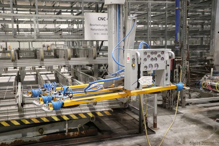 Crane runway with vacuum lifter Feinauer-Framatech Kran u. Saugheber LH PP 350 S 70
