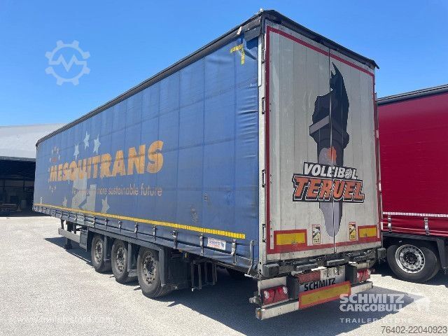 Open semitrailer with tarp Schmitz Cargobull Semitrailer Curtainsider Mega