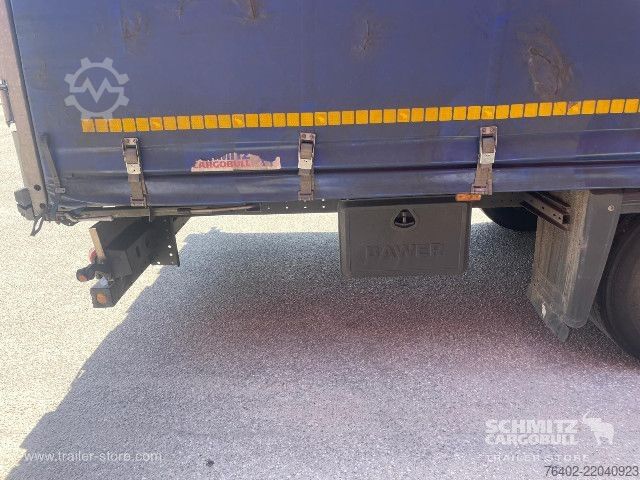 Open semitrailer with tarp Schmitz Cargobull Semitrailer Curtainsider Mega