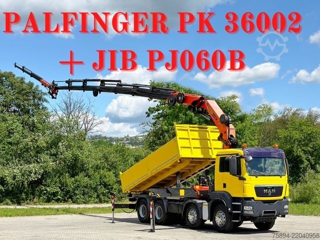 Truck mounted crane MAN TGS 41.480 * PK 36002 + JIB 060B + FUNK * 8x4