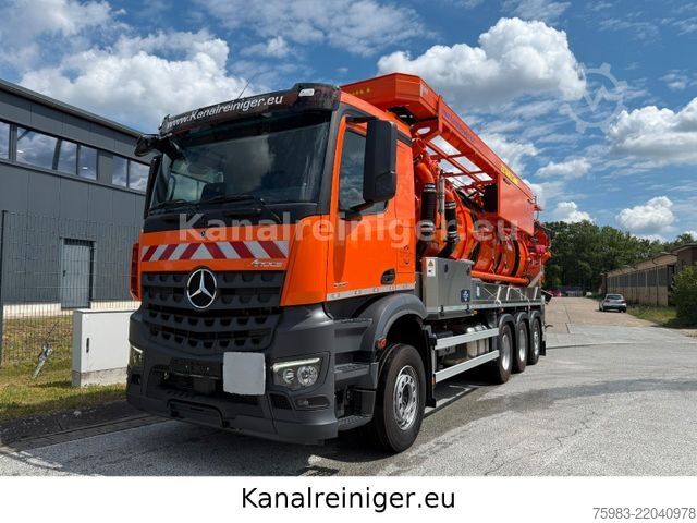 Vacuum tank truck MERCEDES-BENZ Arocs 3551 8x4 BL Kroll Wasserrückgewinner