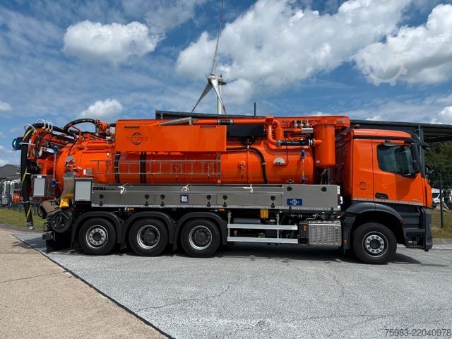 Vacuum tank truck MERCEDES-BENZ Arocs 3551 8x4 BL Kroll Wasserrückgewinner