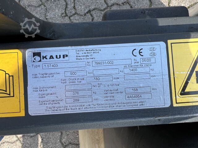 Zellulose-/Ballenklammer Kaup 1.5T 413