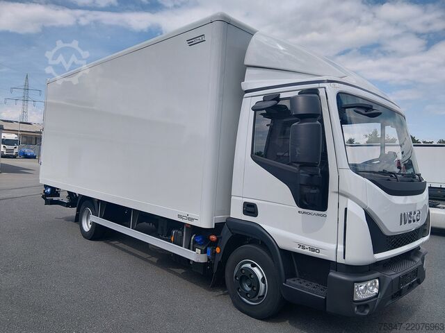 LKW mit Kofferaufbau Iveco EuroCargo ML 75 E 19/P LBW Rückfahrkamer