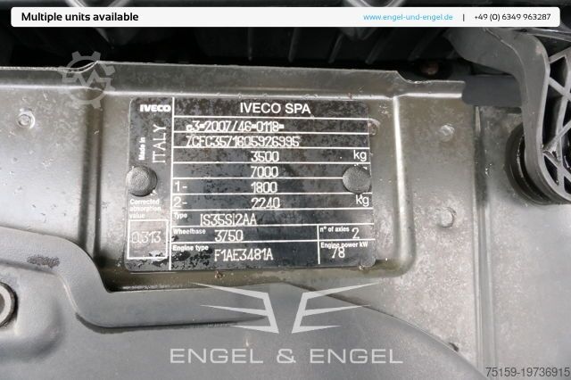 Box van iveco Daily 35 S11 C30C AUTOMATIK KAMERA MAXI KAMERA Regale LUFT - EURO 5 - CoC