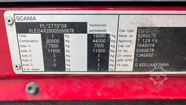 Standard tractor Scania G 420 (MANUAL GEARBOX / BOITE MANUELLE / CAJA D...