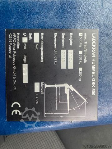 Pick-up van MAN TGE 3.180 Pristche mit Kran *Doppelkabine*Ahk*