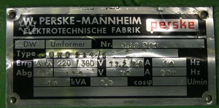 Frequenzumformer 133 V 200 Hz 10 KVA Perske DWO 914/6