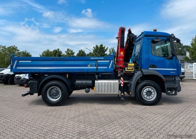 Tipper truck MERCEDES-BENZ Arocs 1832/ Fassi F 120+Funk/ 2xAHK/ AC/ Org. KM