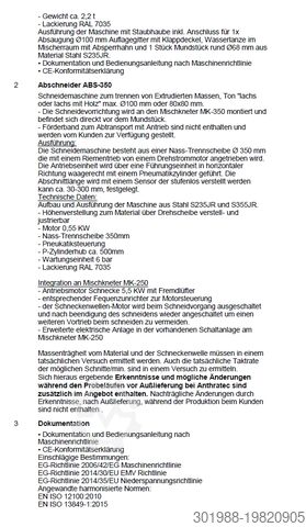 Mixing kneader ANTHRATEC MK-250s