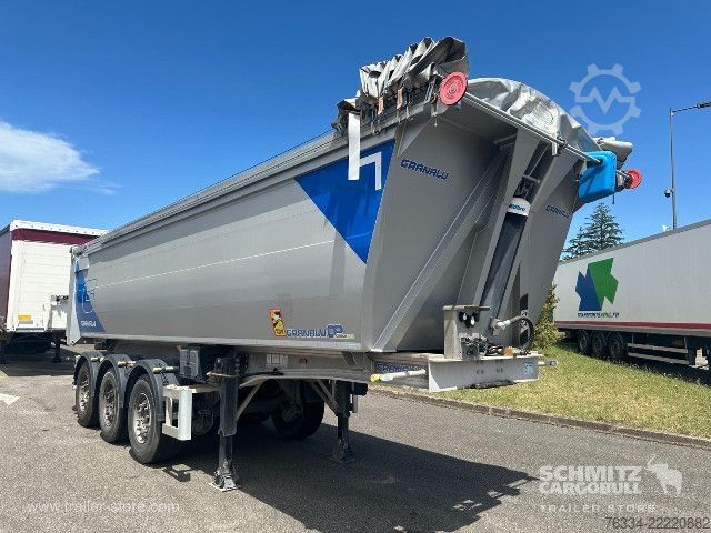 Kipper Auflieger  Semitrailer Tipper Steel half pipe body