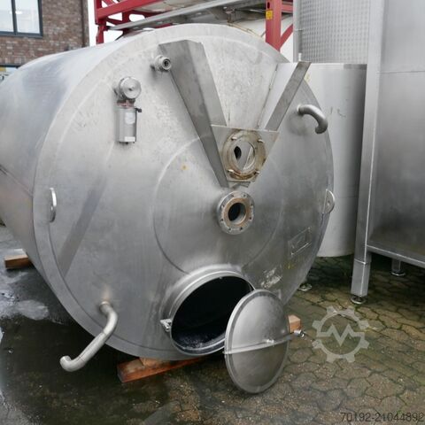 5000 Liter heiz-/kühlbarer Behälter aus V4A mit Rührwerksflansch terlet 8951
