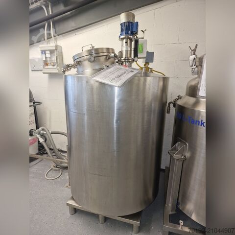 600 liter insulated storage tank made of V2A stainless steel with propeller agitator MAVAG Verfahrenstechnik AG B0110
