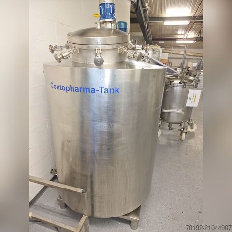 600 liter insulated storage tank made of V2A stainless steel with propeller agitator MAVAG Verfahrenstechnik AG B0110