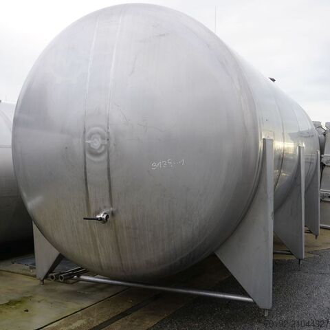 42000 Liter liegender Lagertank aus V2A mit 2 Propellerrührwerken  K0194