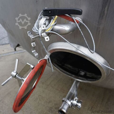 42000 Liter liegender Lagertank aus V2A mit 2 Propellerrührwerken  K0194