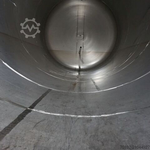 42000 Liter liegender Lagertank aus V2A mit 2 Propellerrührwerken  K0194