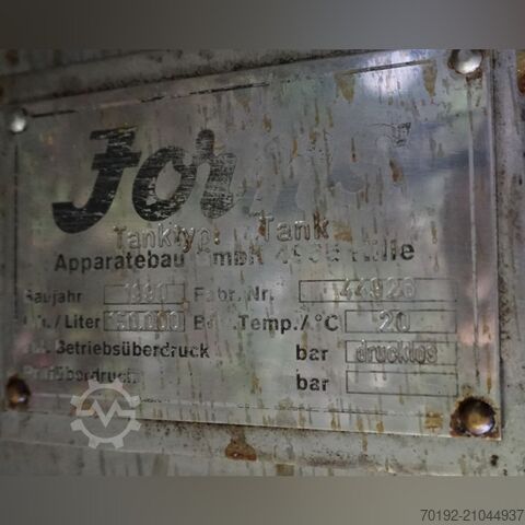 150000 Liter stehender Lagertank aus V2A Jorns K0193