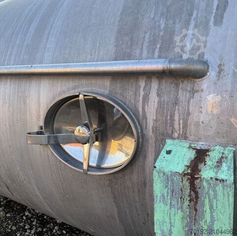 10500 Liter liegender Lagertank aus V2A  S17372