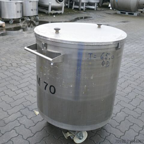 400 Liter fahrbarer Behälter aus V4A  B0093