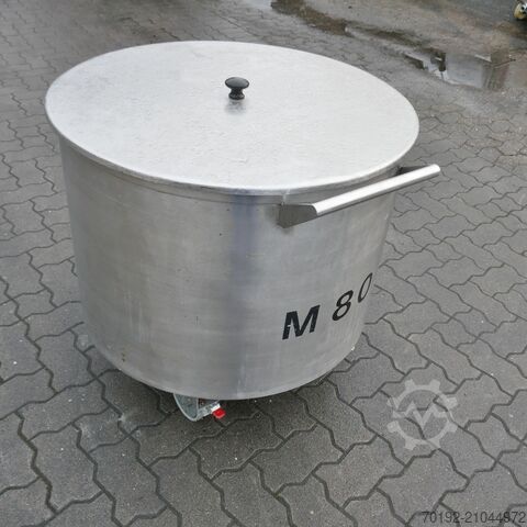 300 Liter fahrbarer Behälter aus V2A  B0094