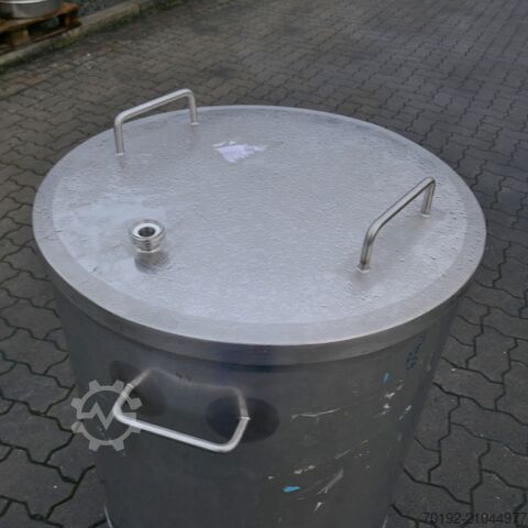 220 Liter fahrbarer Behälter aus V2A  B0095