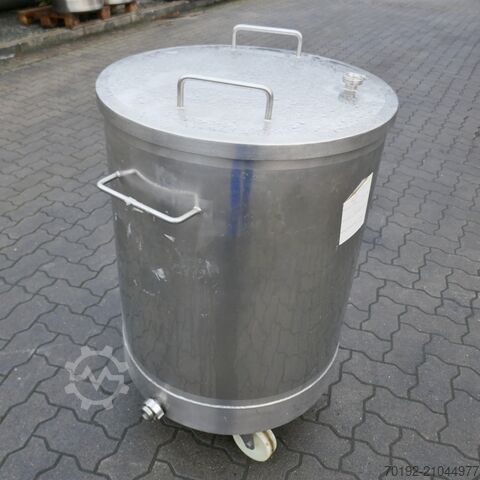 220 Liter fahrbarer Behälter aus V2A  B0095