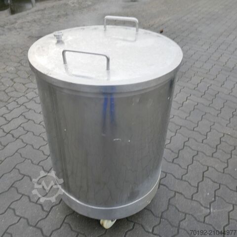 220 Liter fahrbarer Behälter aus V2A  B0095