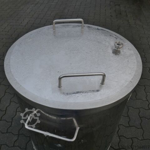 220 Liter fahrbarer Behälter aus V2A  B0095