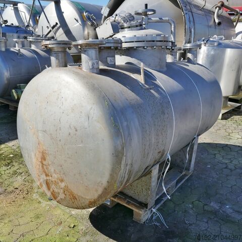 1600 Liter horizontaler Lagertank aus V4A  9876