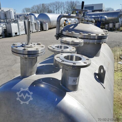 1600 Liter horizontaler Lagertank aus V4A  9876