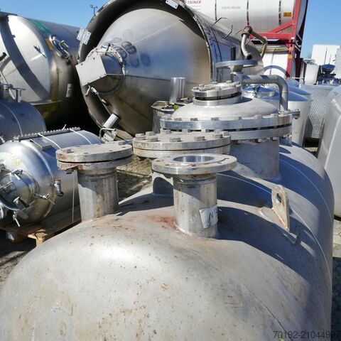 1600 Liter horizontaler Lagertank aus V4A  9876