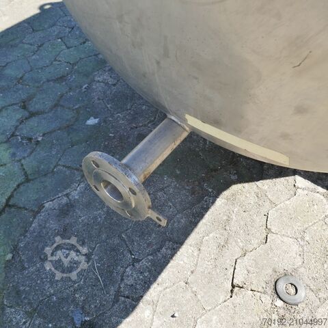 1600 Liter horizontaler Lagertank aus V4A  9876