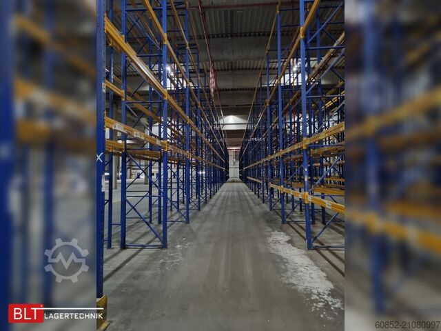 Heavy-duty rack, industrial shelving, high-bay rack Jungheinrich Delta – 101 lfm, Höhe 7,50m Boden + 3 Ebenen | Fachlast 2700 kg