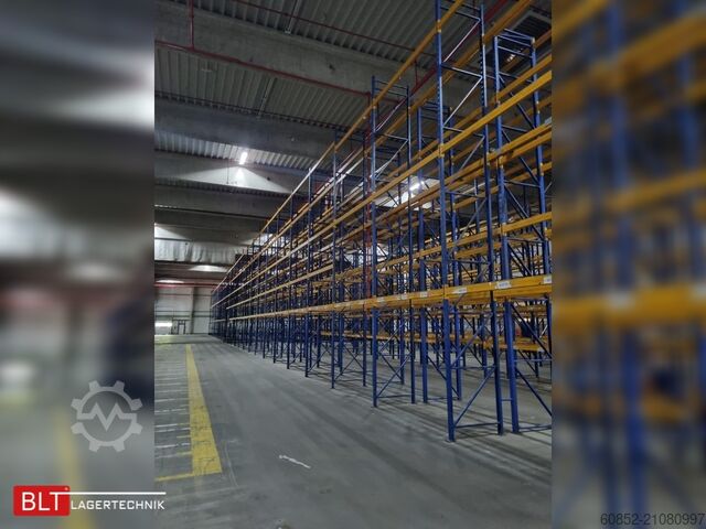 Heavy-duty rack, industrial shelving, high-bay rack Jungheinrich Delta – 101 lfm, Höhe 7,50m Boden + 3 Ebenen | Fachlast 2700 kg