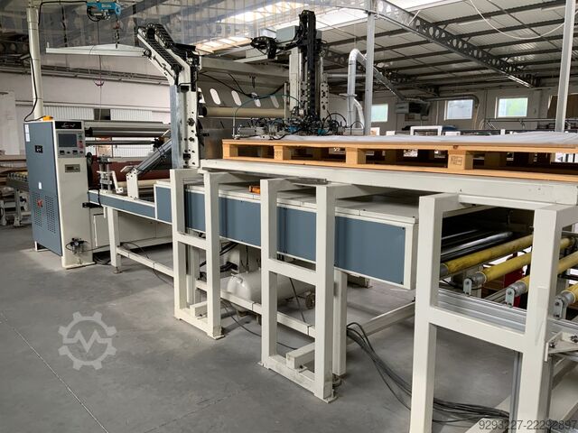 Laminating line for acrylic and PET sheets MASTER PUR 1400 Panel Laminating Line