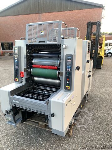 2-Farben-Offset „gerade“ Druckmaschine mit Alkoholbefeuchtung Hashimoto (Japan) Impulse F-522