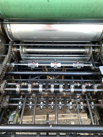 2-Farben-Offset „gerade“ Druckmaschine mit Alkoholbefeuchtung Hashimoto (Japan) Impulse F-522