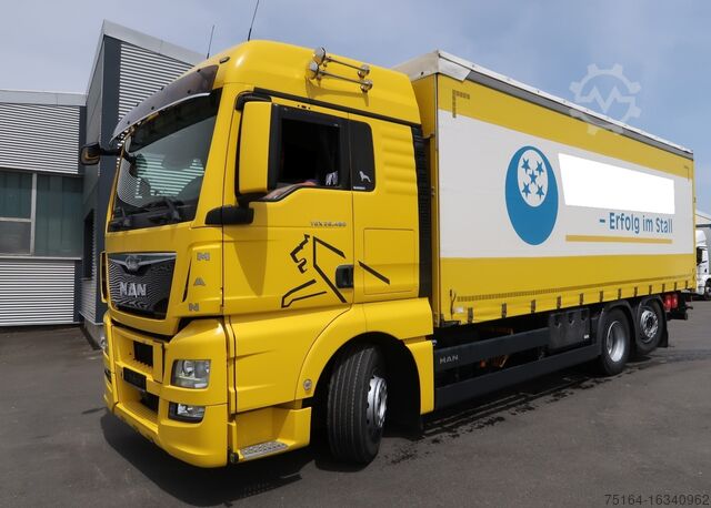 LKW mit Pritsche & Plane MAN TGX 26.480 LL 6x2 Nachlauflenkachse