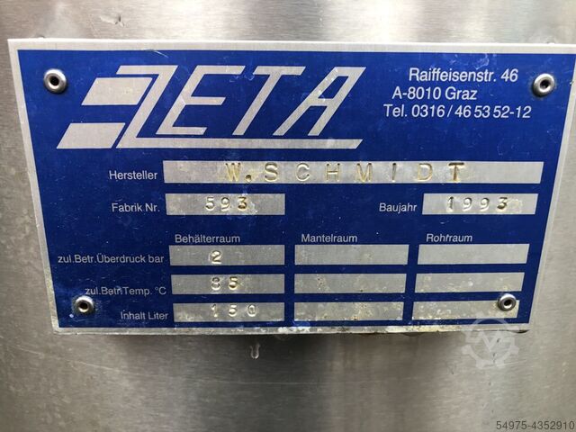 Druckbehälter Behälter Edelstahltank 10484