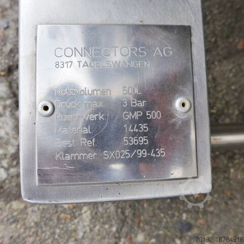 500 liter pressure tank made of V4A  