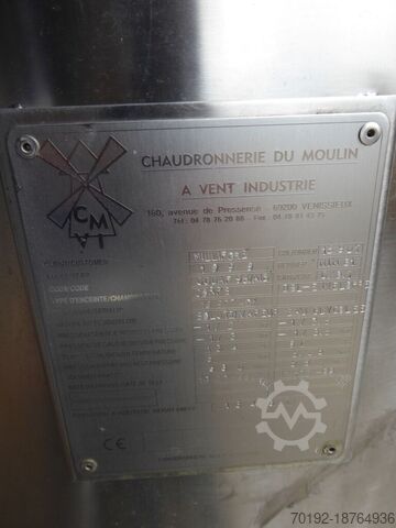 680 litre heatable/coolable process tank made of V4A  