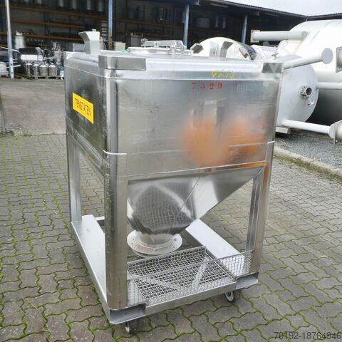 1000 liter mobile bulk container made of V4A  