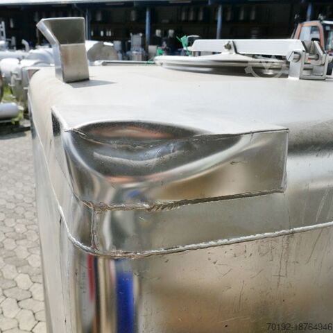 1000 liter mobile bulk container made of V4A  